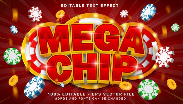 Effetto testo mega chip 3d ed effetto testo modificabile