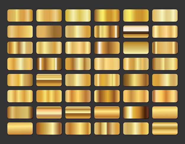 Mega collection of metallic gold gradients