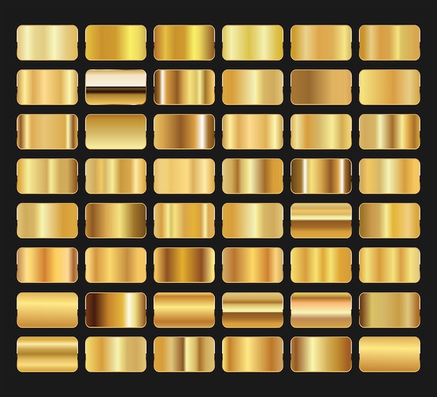 Mega collection of  metallic gold gradients