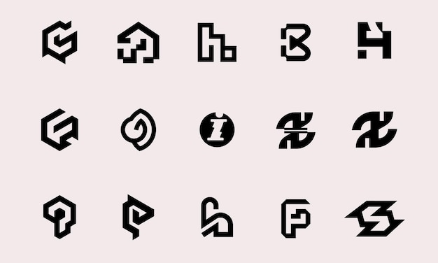 Vector mega collection of modern logo vector for company identity design