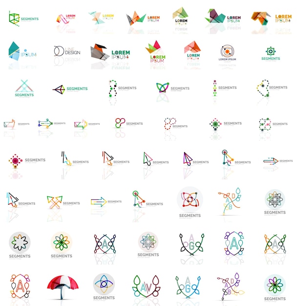 Mega collection of various abstract universal logos