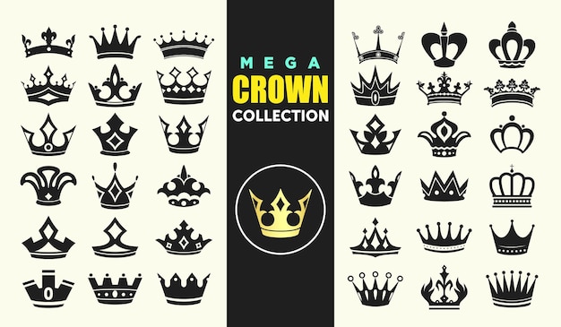 Mega crown vector collection