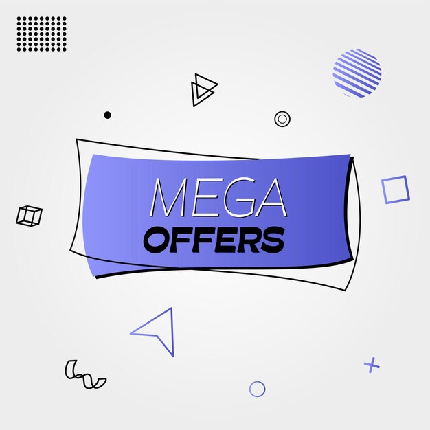 Vector mega offers design template. geometric design