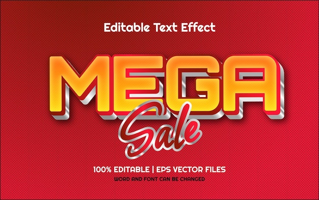 Mega sale 3d bewerkbaar teksteffect