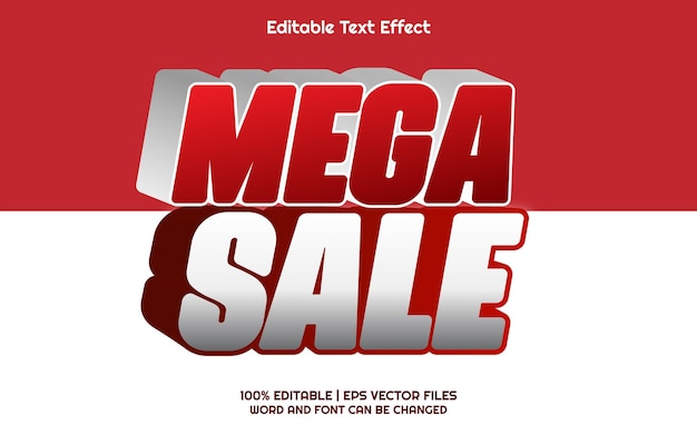 Mega sale 3d editable text effect