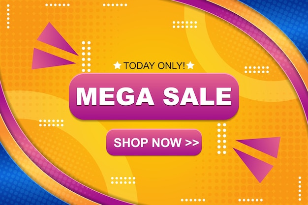 Mega sale abstract background with diagonal shape