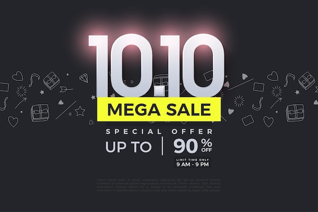 Vector mega sale background and special offer