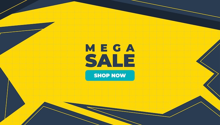 Vector mega sale background for your business template resource