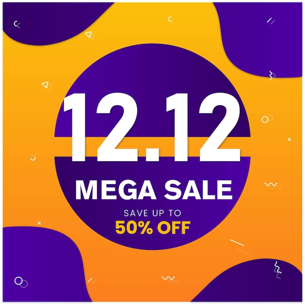 Mega sale banner design template