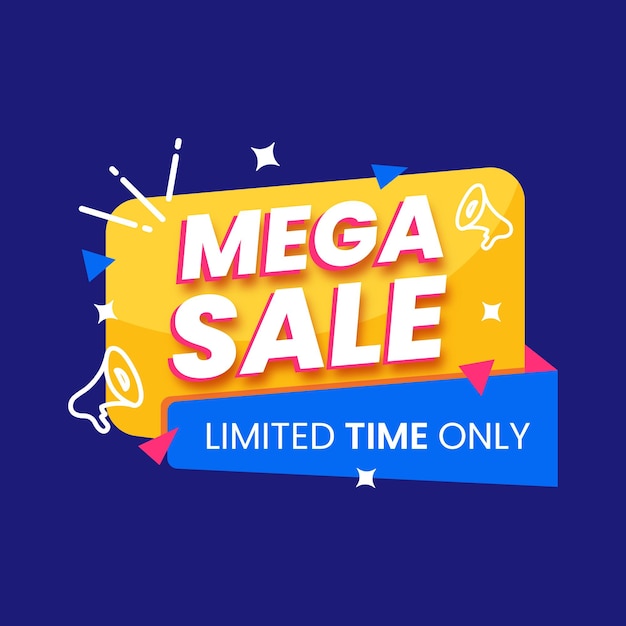 Mega sale banner for online shopping shopping promotion