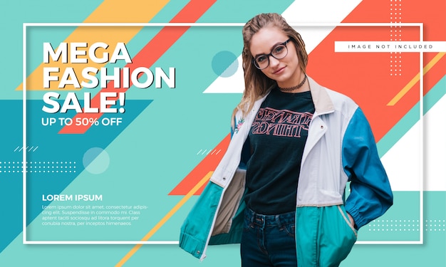 Vector mega sale banner template