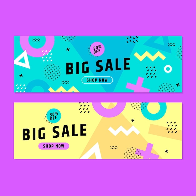 Vector mega sale banners template