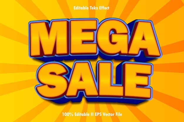 Mega Sale Bewerkbare tekst-effect 3D Emboss Gradiënt Stijl