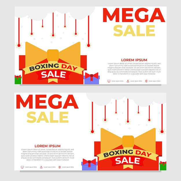 mega sale boxing day promotion banner template