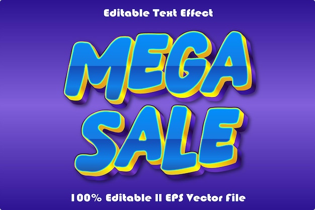 Mega sale editable text effect