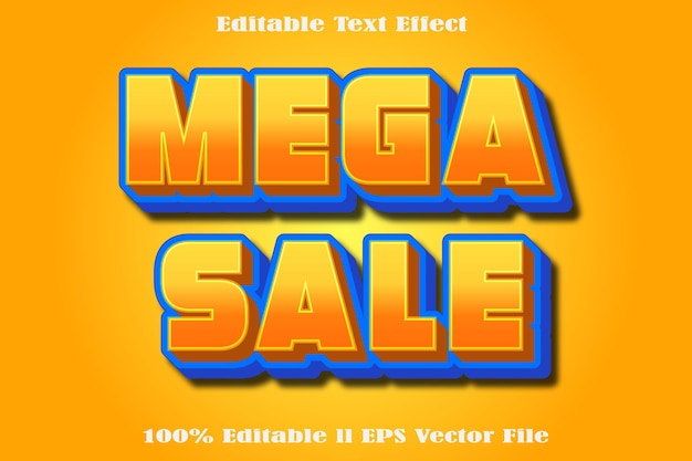 Эффект редактируемого текста Mega Sale