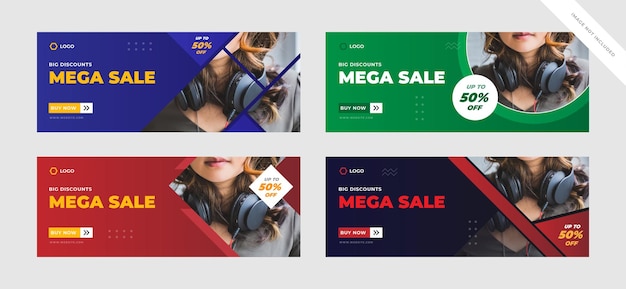 Mega sale facebook cover