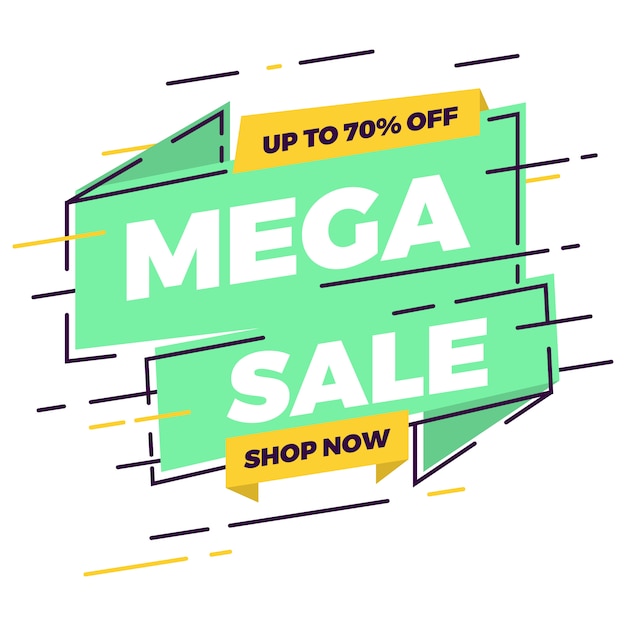 Mega sale flat sale banner