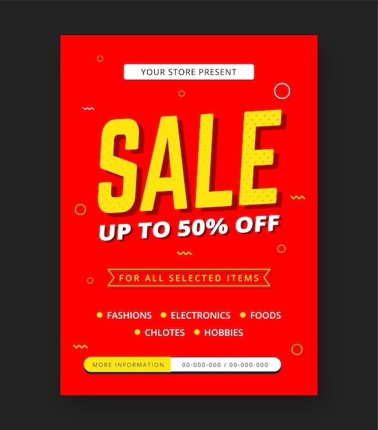 mega sale flyer template