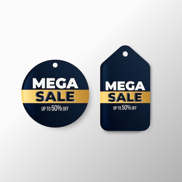 Mega sale label banner