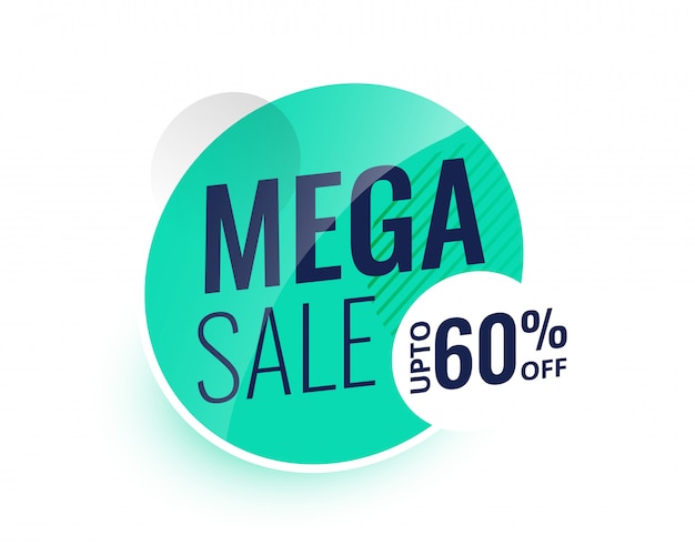 Mega sale modern label or banner design