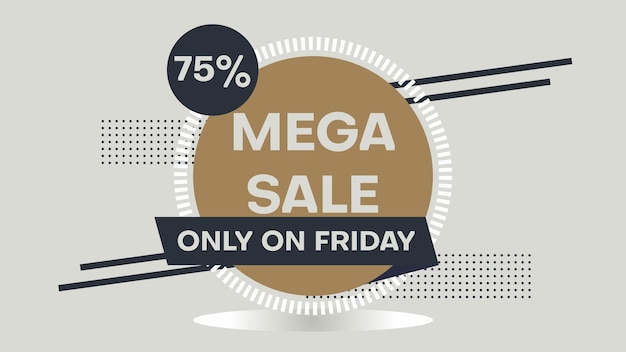 Mega sale-ontwerp 75 procent