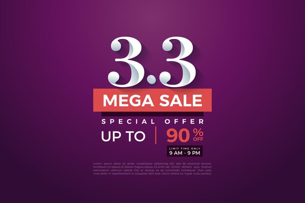 Mega sale and special offer background