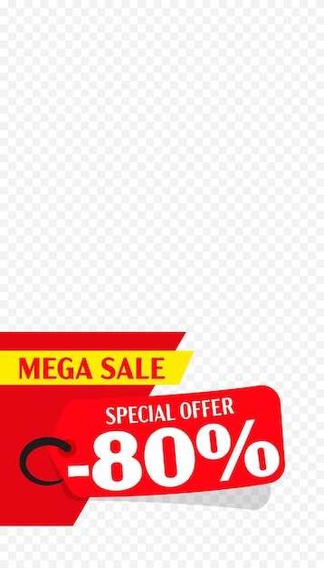 Mega sale special offer percent off stories template