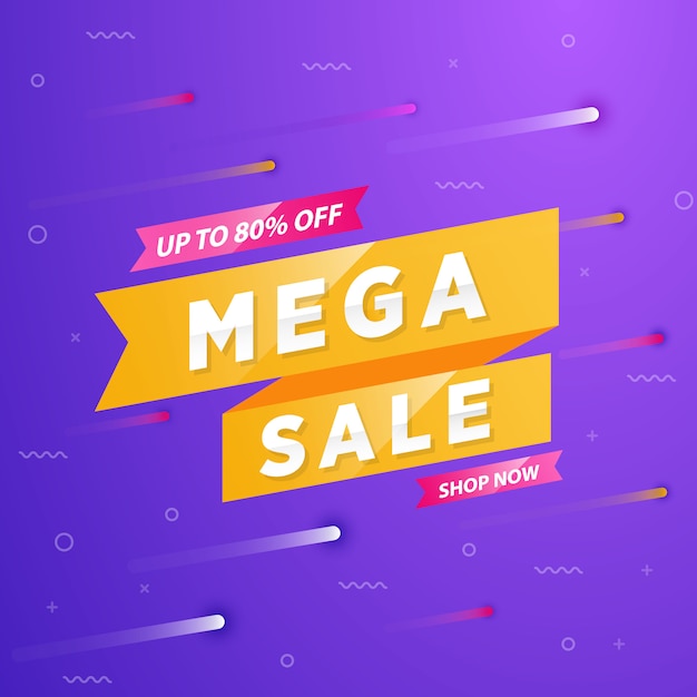 Mega sale speciale aanbieding banner