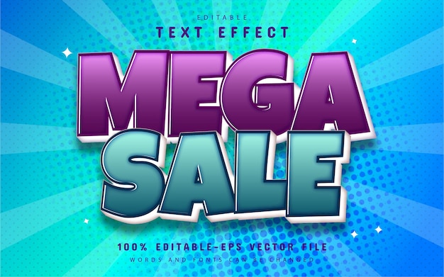 Mega sale text effect editable