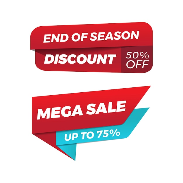 Mega sale up to 75 end of season discount vector illustration