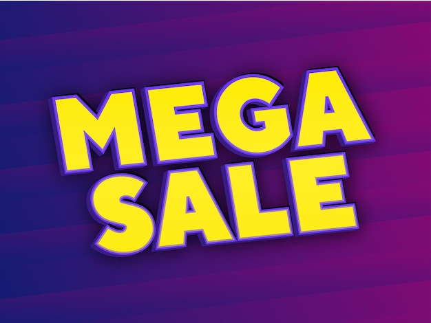 Дизайн векторного баннера Mega Sale