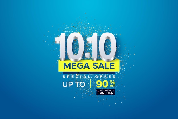 Mega sale with discount background with limited offer