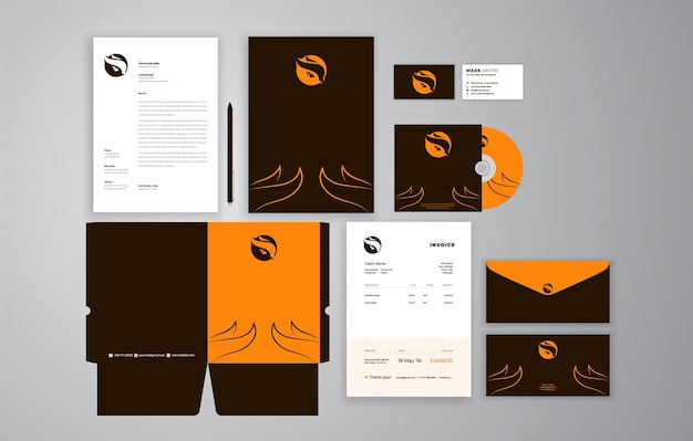 Mega set of branding stationery design