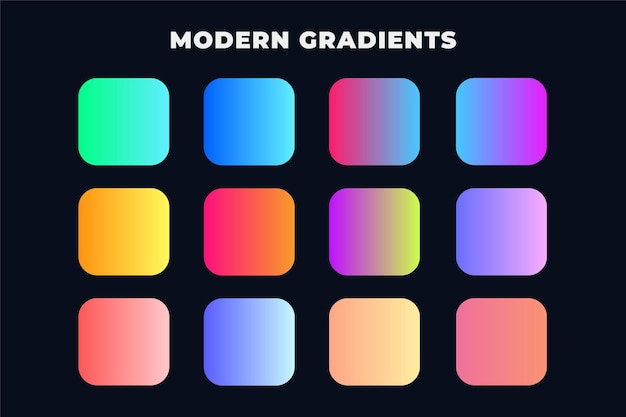 Mega set collection soft pastel gradients palettes combinations premium vector best callection
