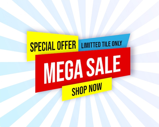 Mega verkoop abstracte banner