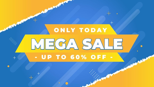 Vector mega verkoop banner sjabloon vector