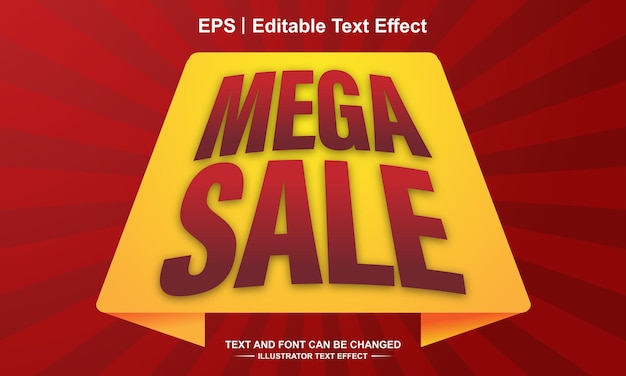 Mega verkoop bewerkbaar teksteffect