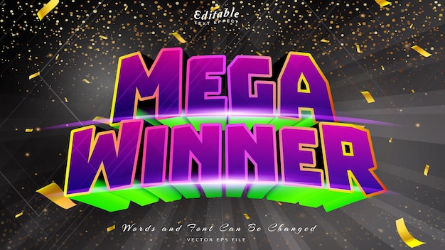 MEGA WINNER TEXT EFFECT