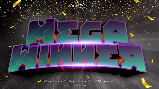 MEGA WINNER TEXT EFFECT