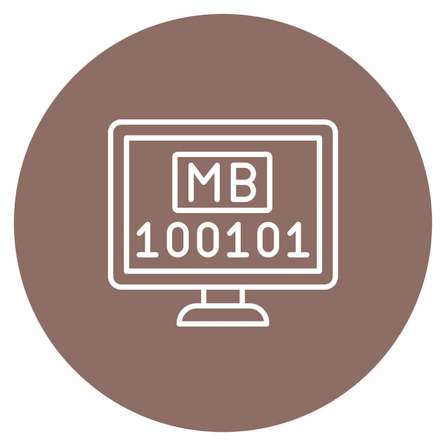 Megabyte icoon vector afbeelding Kan worden gebruikt voor informatica