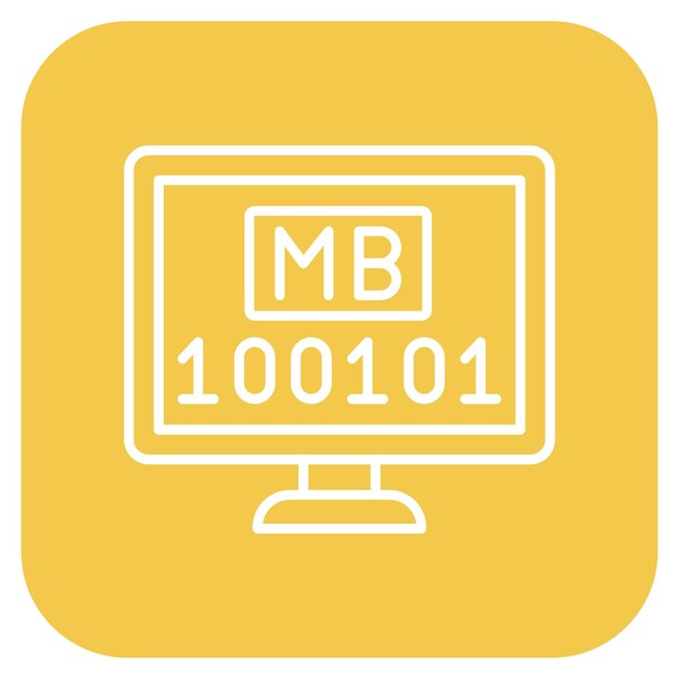 Megabyte icoon vector afbeelding Kan worden gebruikt voor informatica