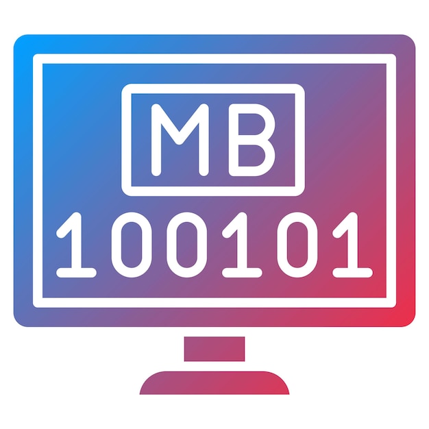 Megabyte icoon vector afbeelding Kan worden gebruikt voor informatica