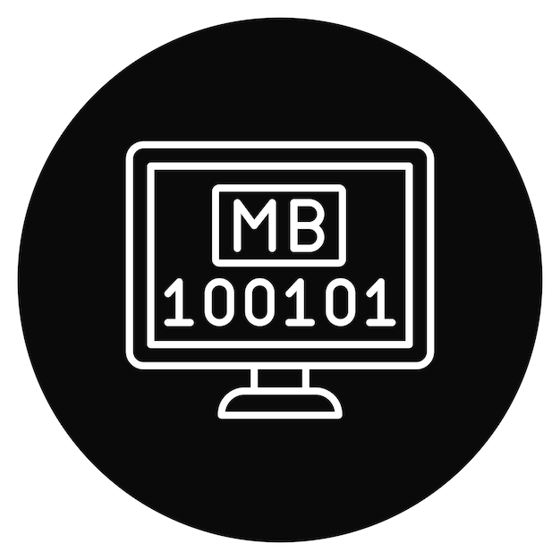 Megabyte icoon vector afbeelding Kan worden gebruikt voor informatica