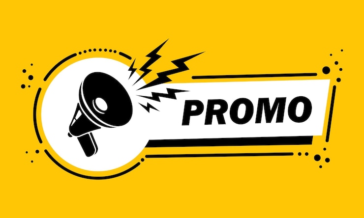 Vector megafoon met promo tekstballon banner. luidspreker. label voor zaken, marketing en reclame. vector op geïsoleerde achtergrond. eps-10.