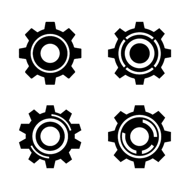 Meganische onderdelen en pictogrammen van machines