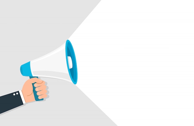 Megaphone for advertisement speech symbol