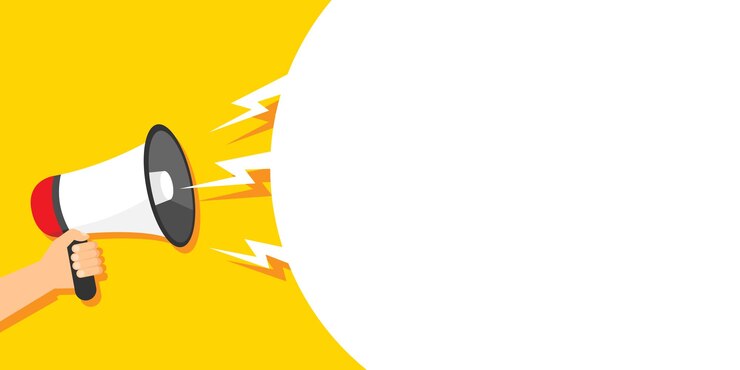 Megaphone for announce advertising promotion