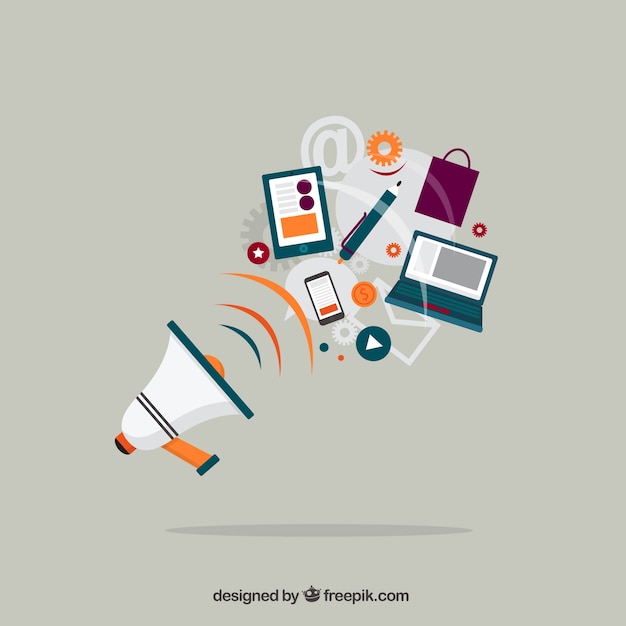 Megaphone and business equipment