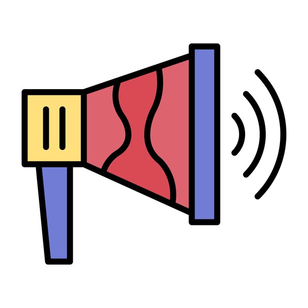 Megaphone flat illustration